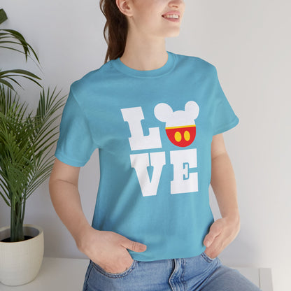 Love Mickey - White Unisex Jersey Short Sleeve Tee