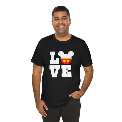 Love Mickey - White Unisex Jersey Short Sleeve Tee