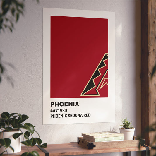 Arizona Baseball Team Paint Swatch - Phoenix - Diamondbacks - Sedona Red