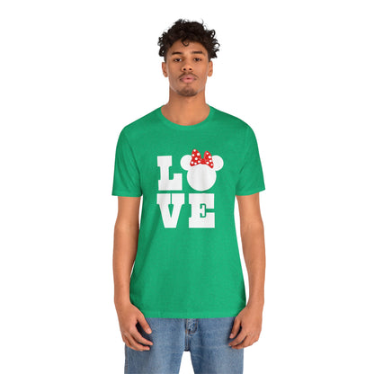 Love Minnie - White Unisex Jersey Short Sleeve Tee