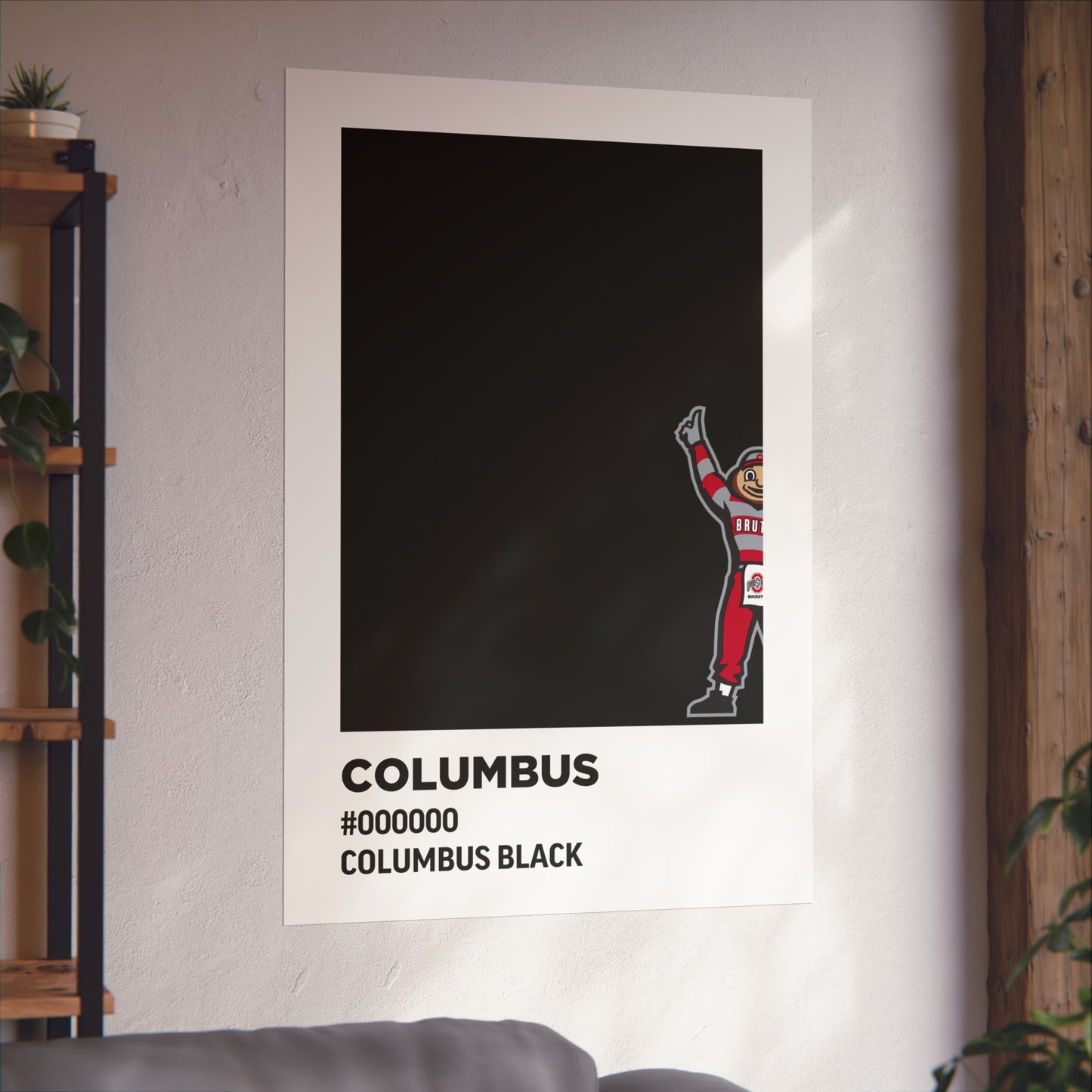 Ohio State University Team Paint Swatch - Brutus - Columbus Black