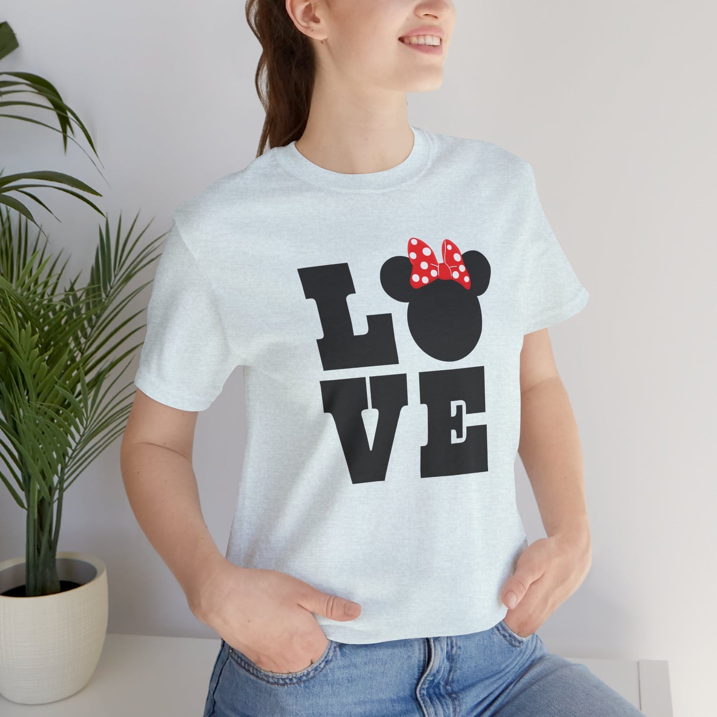 Love Minnie - Black Unisex Jersey Short Sleeve Tee