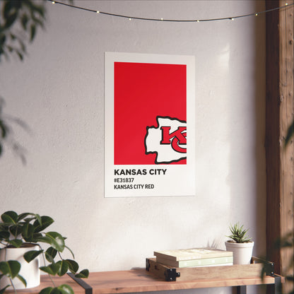 Kansas City Professional Football Team Paint Swatch - Primary Logo Kansas City Red