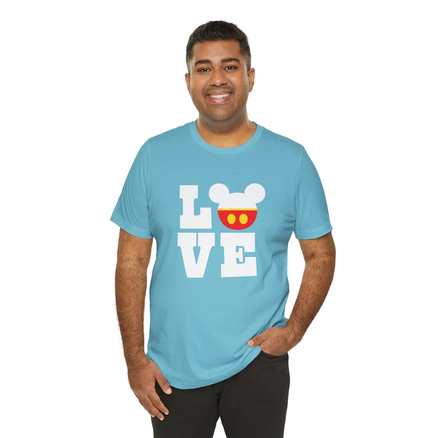 Love Mickey - White Unisex Jersey Short Sleeve Tee