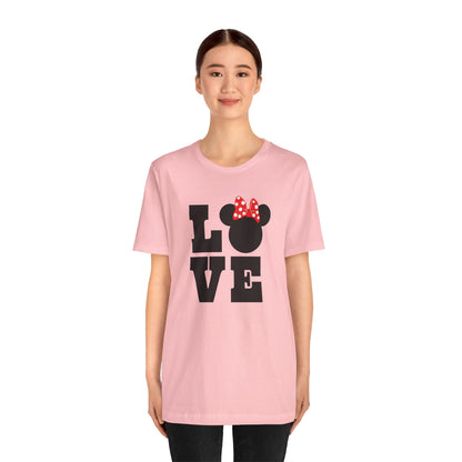 Love Minnie - Black Unisex Jersey Short Sleeve Tee