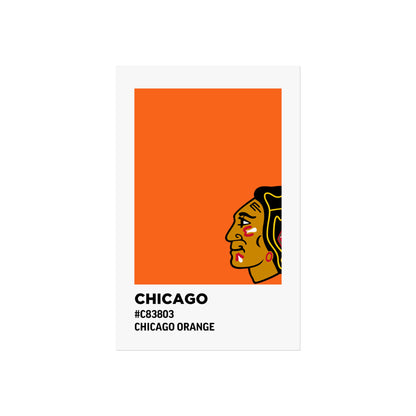 Chicago Professional Hockey Team Paint Swatch - Chicago Orange