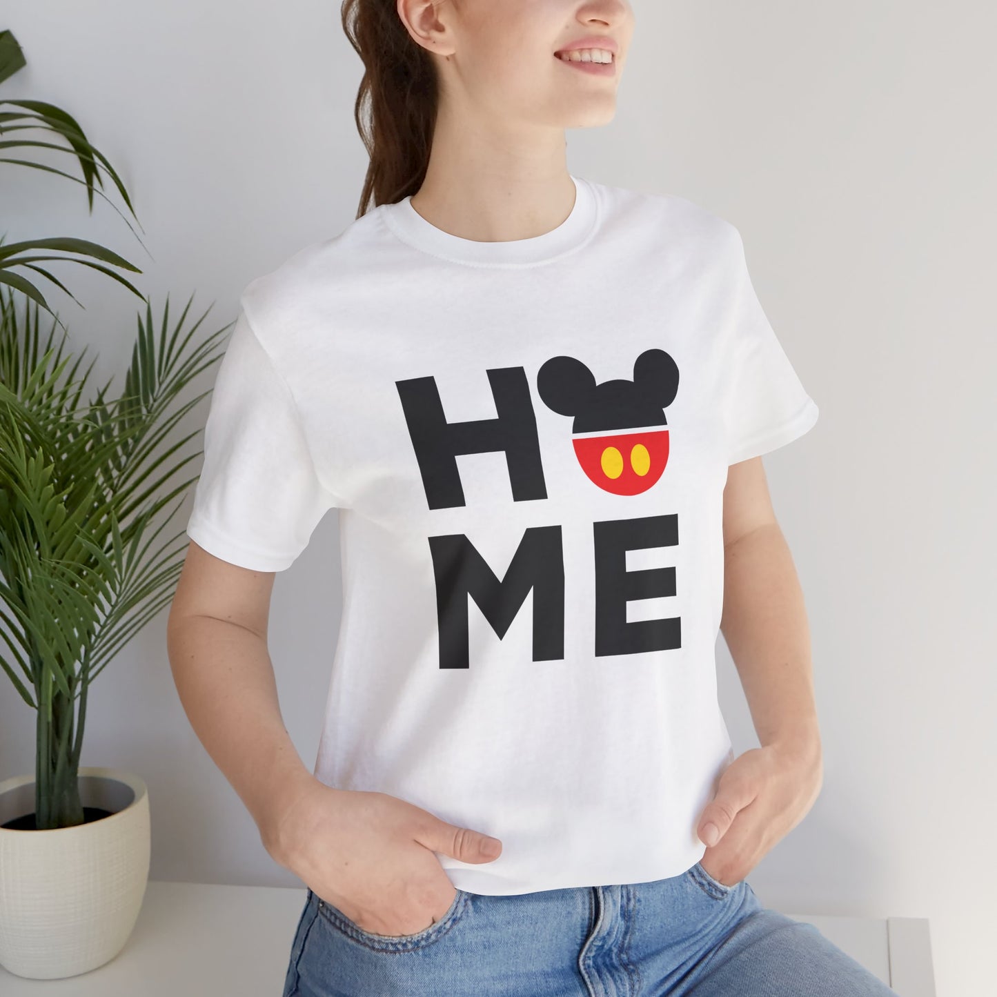 Home Mickey  - Black Unisex Jersey Short Sleeve Tee