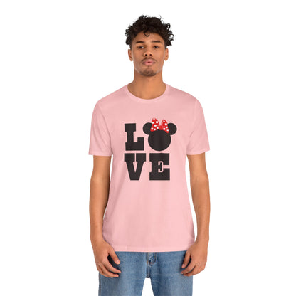 Love Minnie - Black Unisex Jersey Short Sleeve Tee