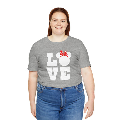 Love Minnie - White Unisex Jersey Short Sleeve Tee