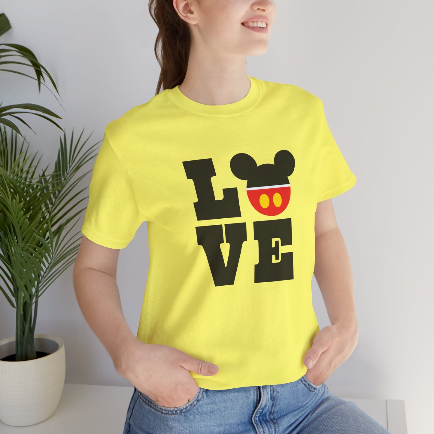 Love Mickey - Black Unisex Jersey Short Sleeve Tee