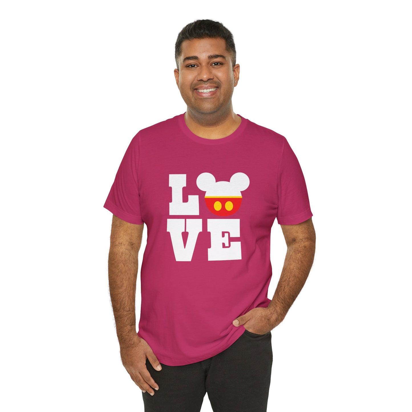 Love Mickey - White Unisex Jersey Short Sleeve Tee