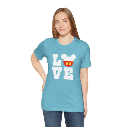 Love Mickey - White Unisex Jersey Short Sleeve Tee