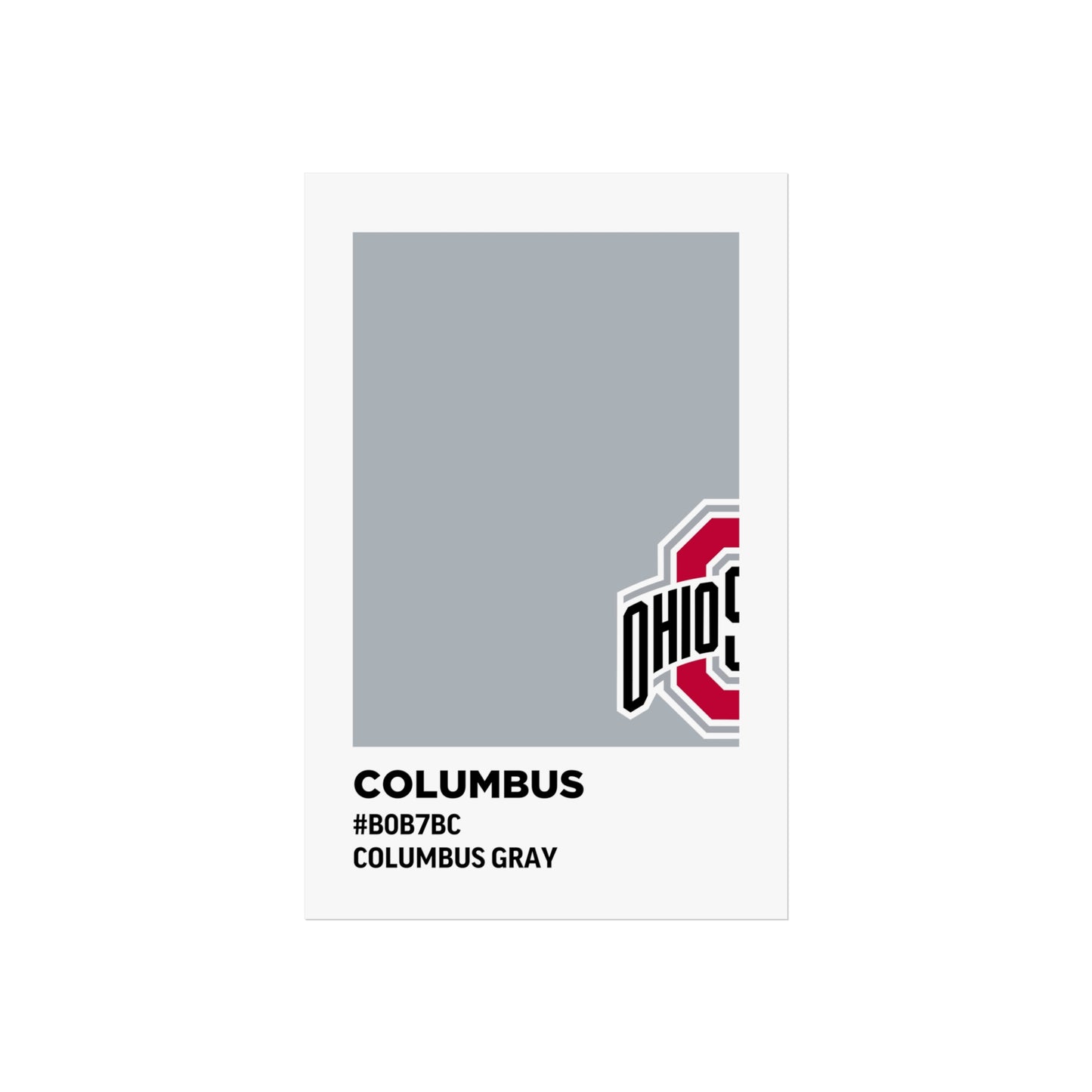 Ohio State University Team Paint Swatch - Primary Logo - Columbus Gray