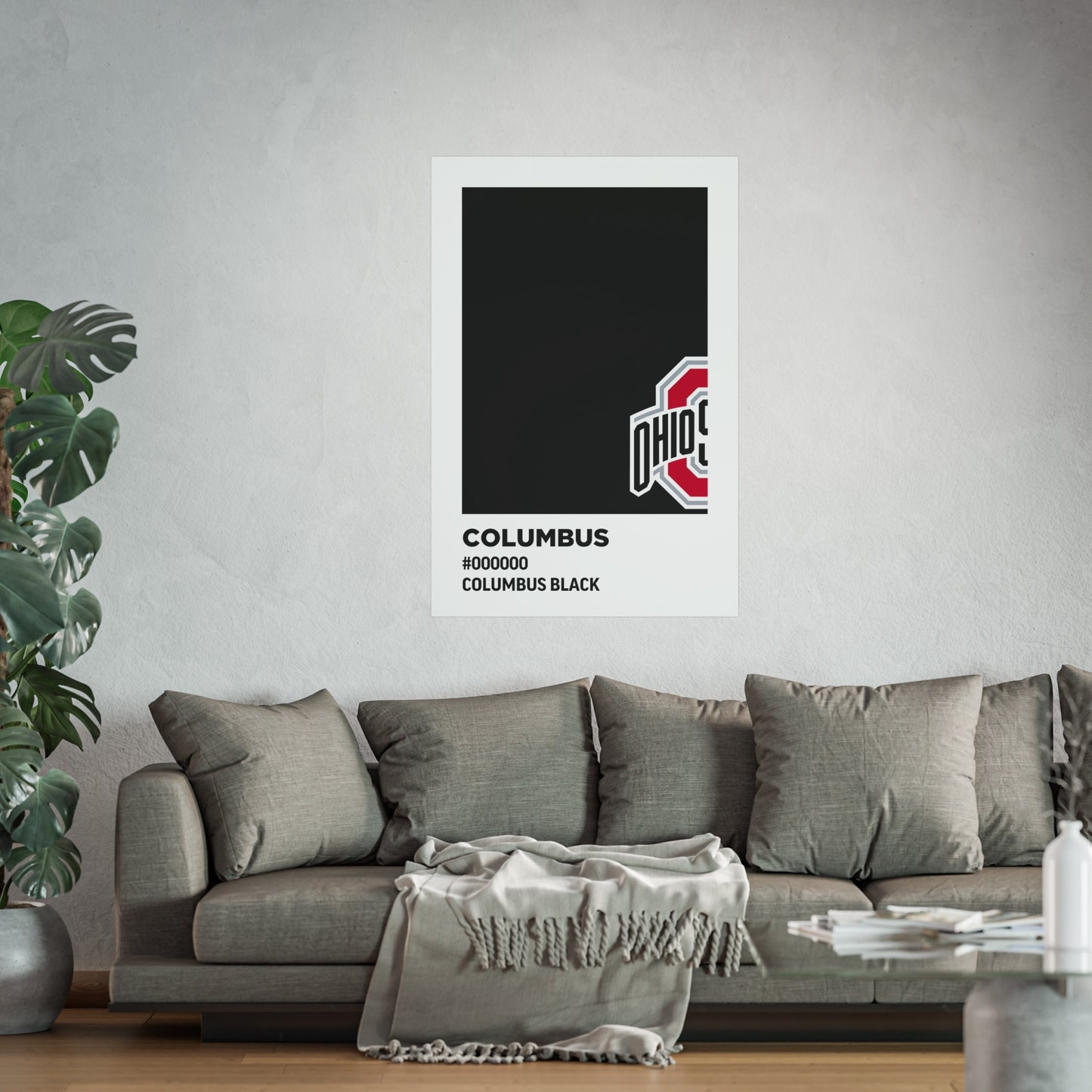 Ohio State University Team Paint Swatch - Primary Logo - Columbus Black