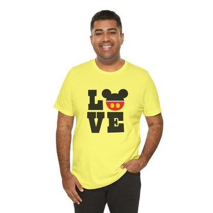 Love Mickey - Black Unisex Jersey Short Sleeve Tee