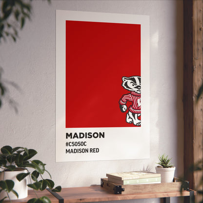 Madison Wisconsin College Team Paint Swatch - Madison Red