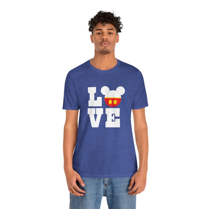 Love Mickey - White Unisex Jersey Short Sleeve Tee