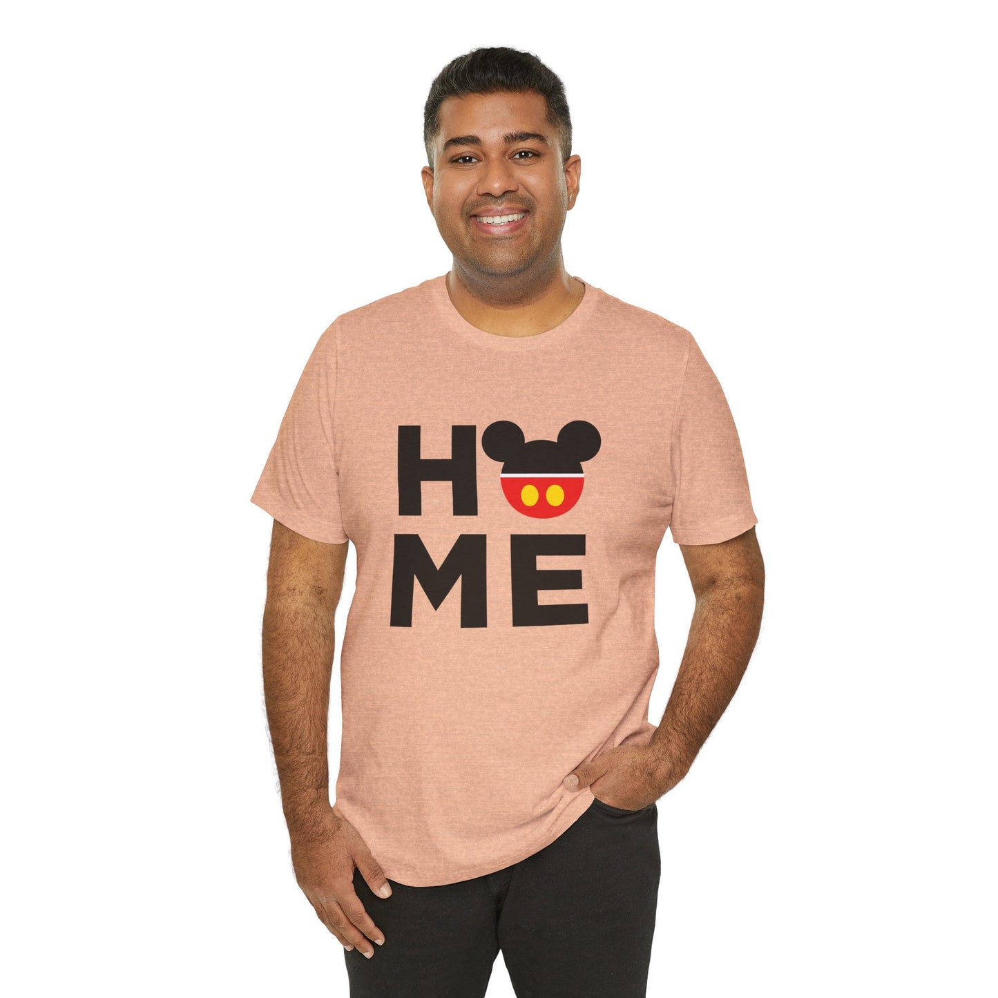 Home Mickey  - Black Unisex Jersey Short Sleeve Tee