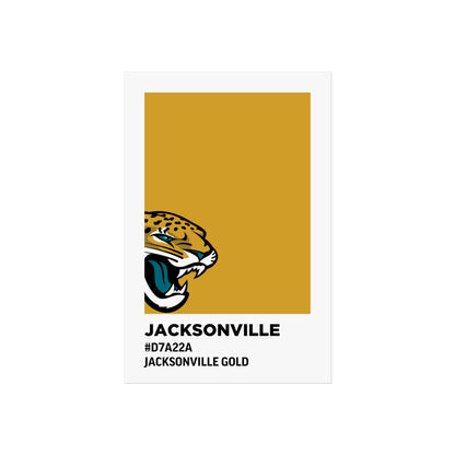 Jacksonville Professional Football Team Paint Swatch - Primary Logo Jacksonville Gold