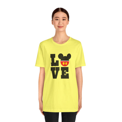 Love Mickey - Black Unisex Jersey Short Sleeve Tee