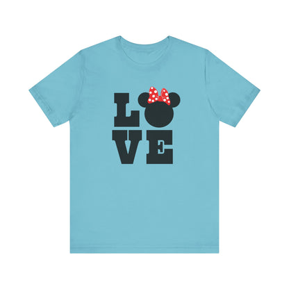 Love Minnie - Black Unisex Jersey Short Sleeve Tee