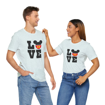 Love Mickey - Black Unisex Jersey Short Sleeve Tee