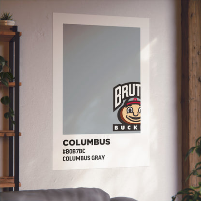 Ohio State University Team Paint Swatch - Brutus - Columbus Gray