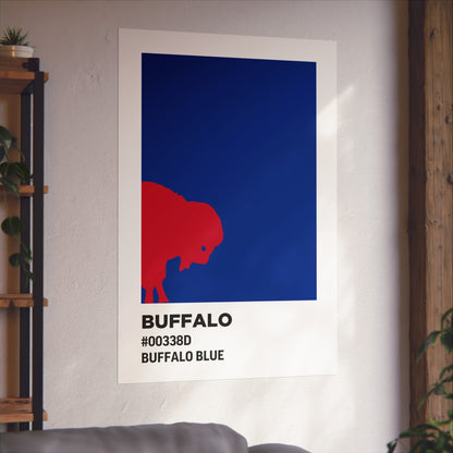 Buffalo Professional Football Team Paint Swatch - Secondary Logo Buffalo Blue