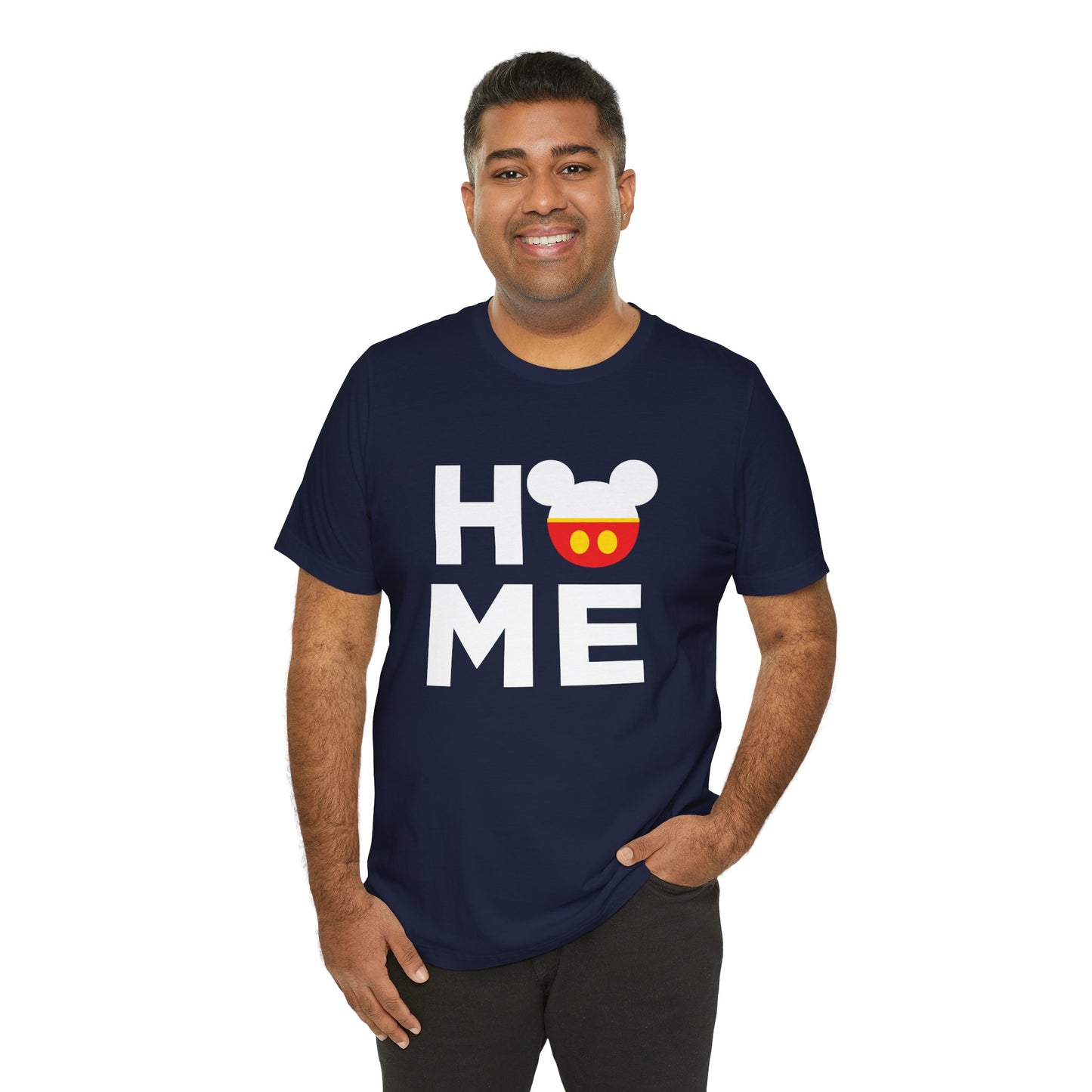 Home Mickey - White Unisex Jersey Short Sleeve Tee