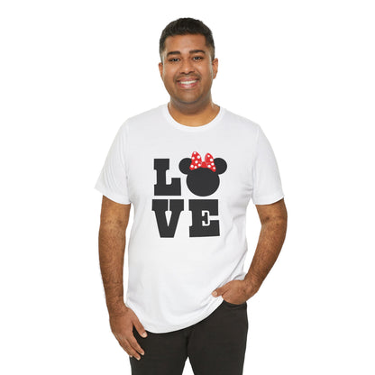 Love Minnie - Black Unisex Jersey Short Sleeve Tee