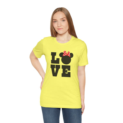 Love Minnie - Black Unisex Jersey Short Sleeve Tee