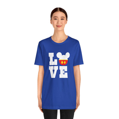 Love Mickey - White Unisex Jersey Short Sleeve Tee