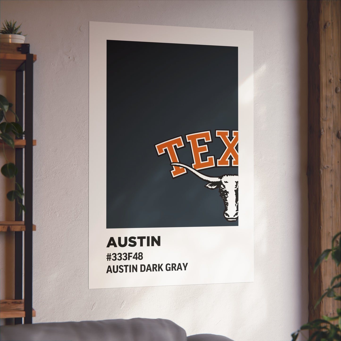 University of Texas Team Paint Swatch - Austin Dark Gray