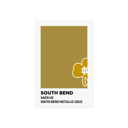 University of Notre Dame Team Paint Swatch - Logo - South Bend Metallic Gold