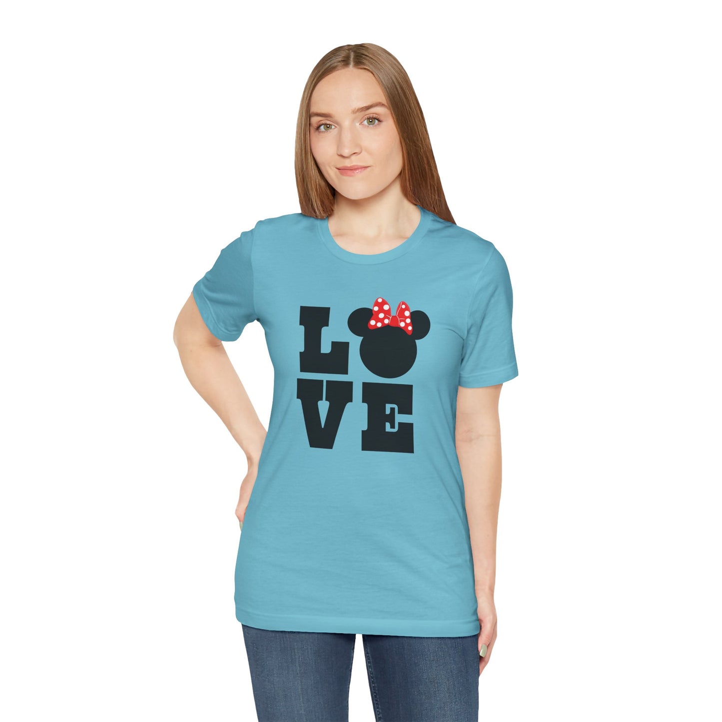 Love Minnie - Black Unisex Jersey Short Sleeve Tee