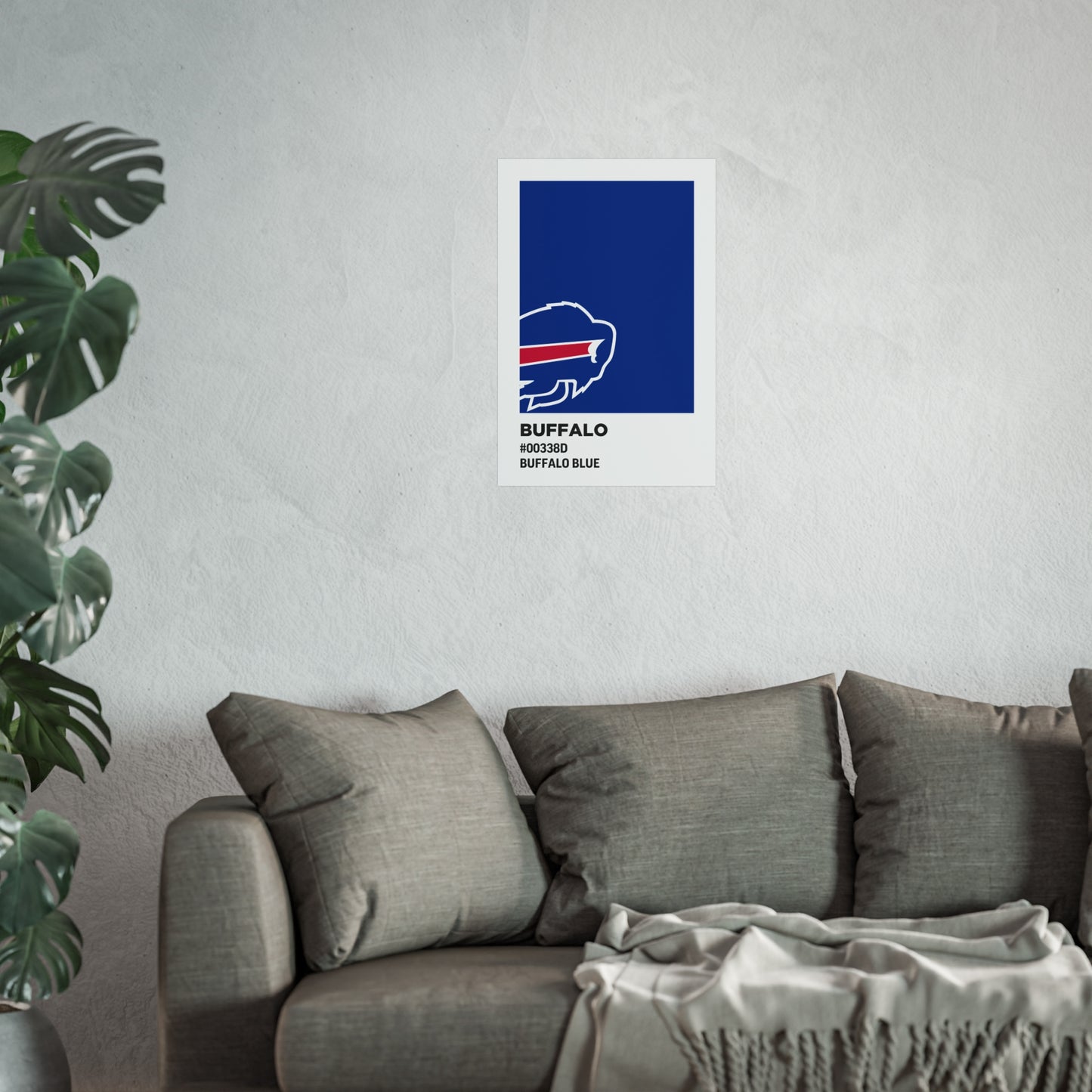 Buffalo Professional Football Team Paint Swatch - Primary Logo Buffalo Blue