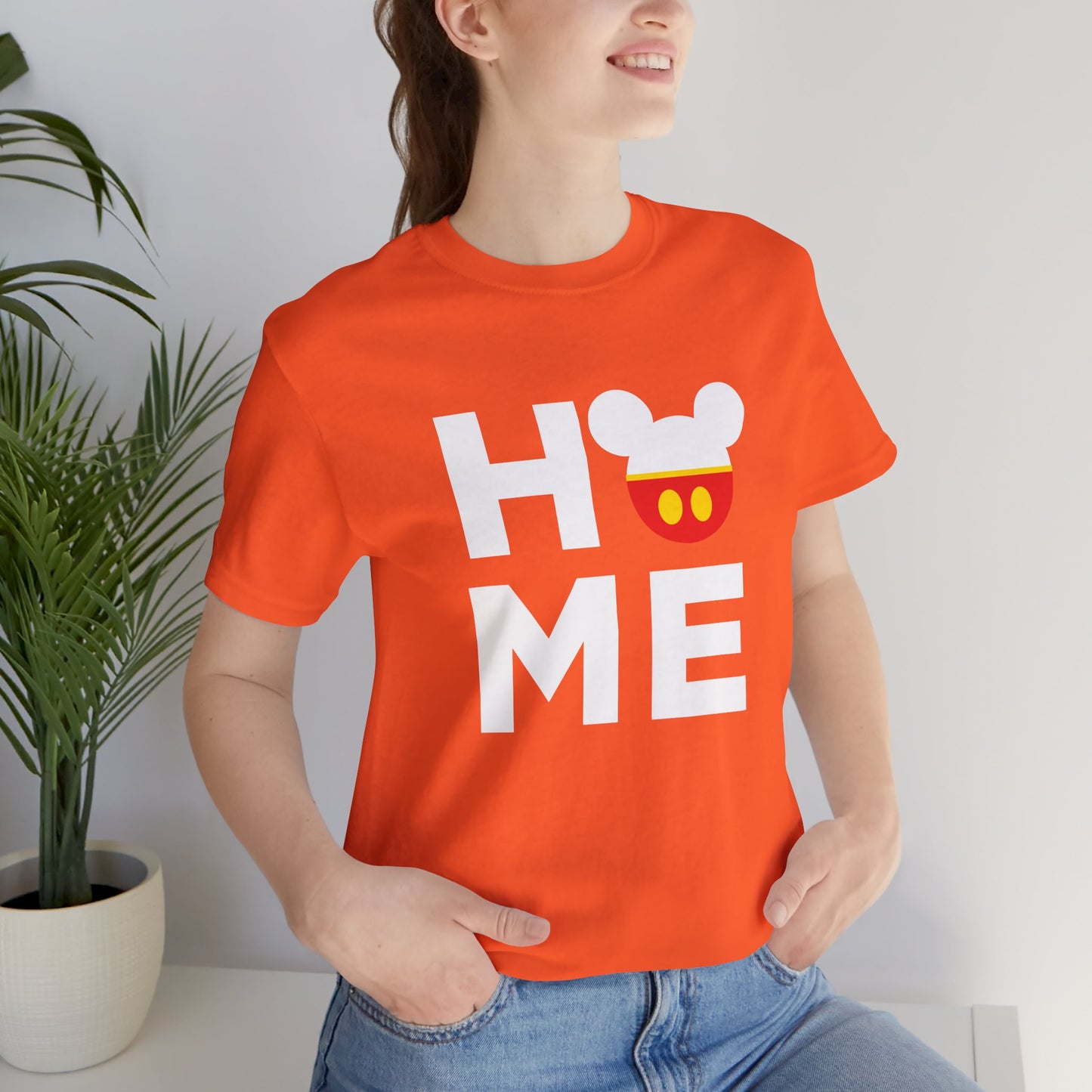 Home Mickey - White Unisex Jersey Short Sleeve Tee