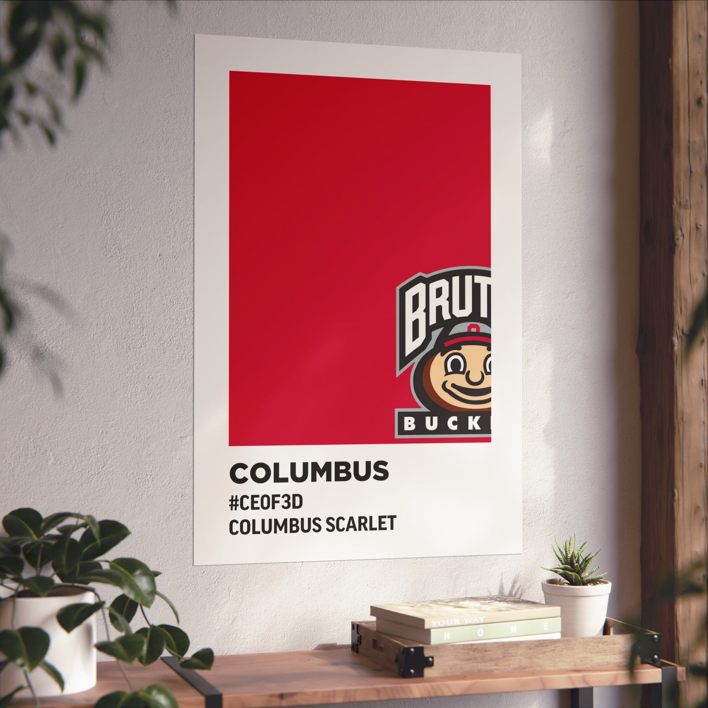 Ohio State University Team Paint Swatch - Brutus - Columbus Scarlet