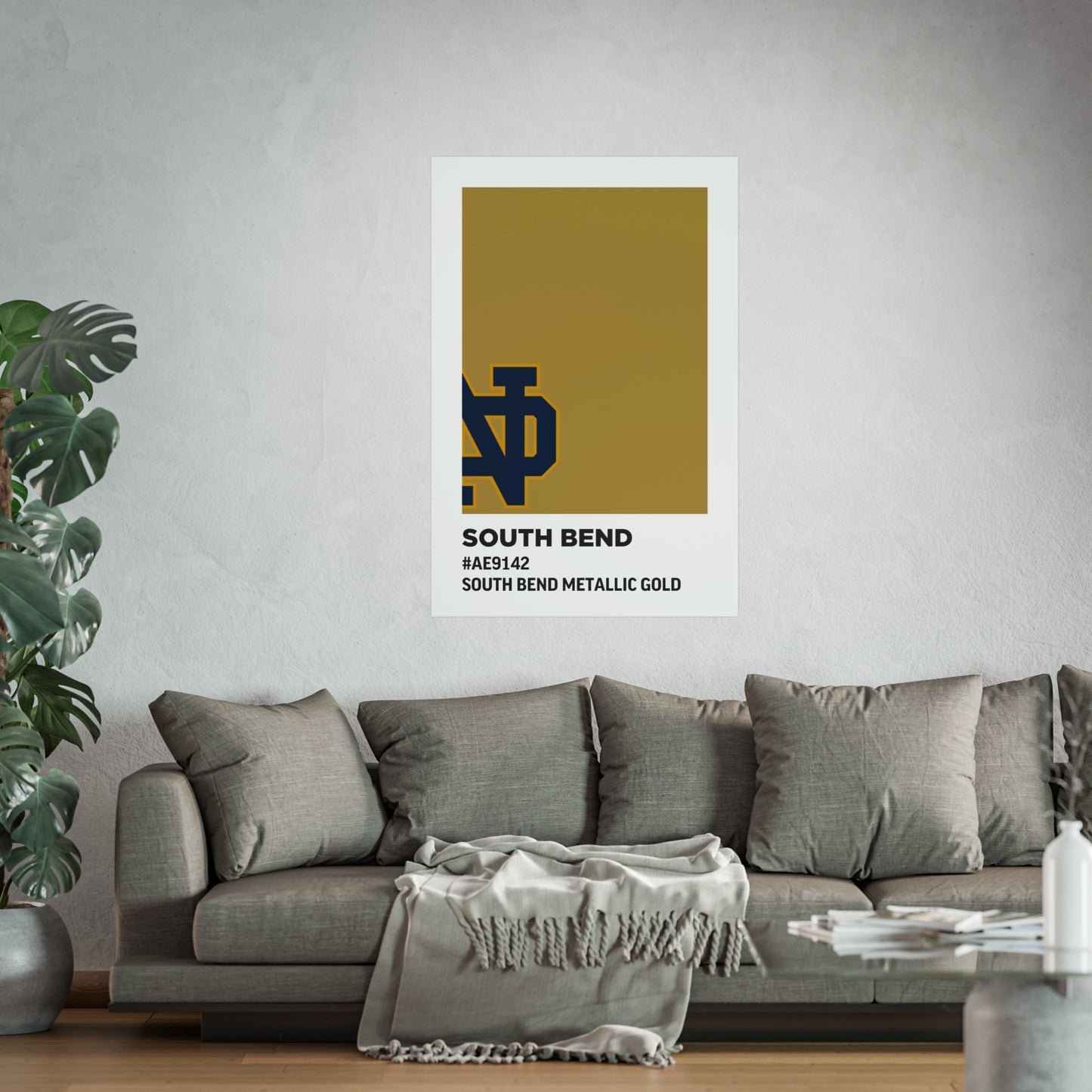 University of Notre Dame Team Paint Swatch - Logo - South Metallic Gold