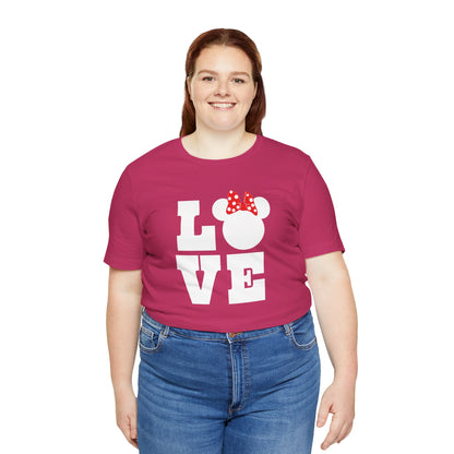 Love Minnie - White Unisex Jersey Short Sleeve Tee