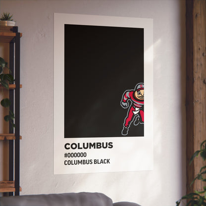 Ohio State University Team Paint Swatch - Brutus - Columbus Black