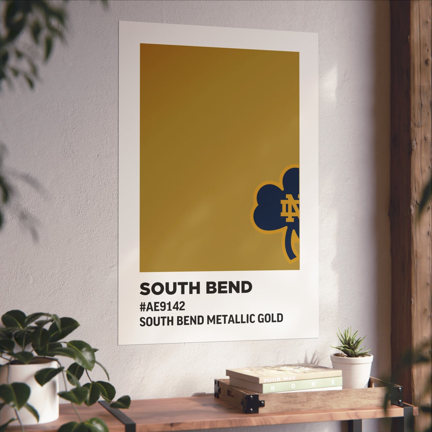 University of Notre Dame Team Paint Swatch - Logo - South Bend Metallic Gold