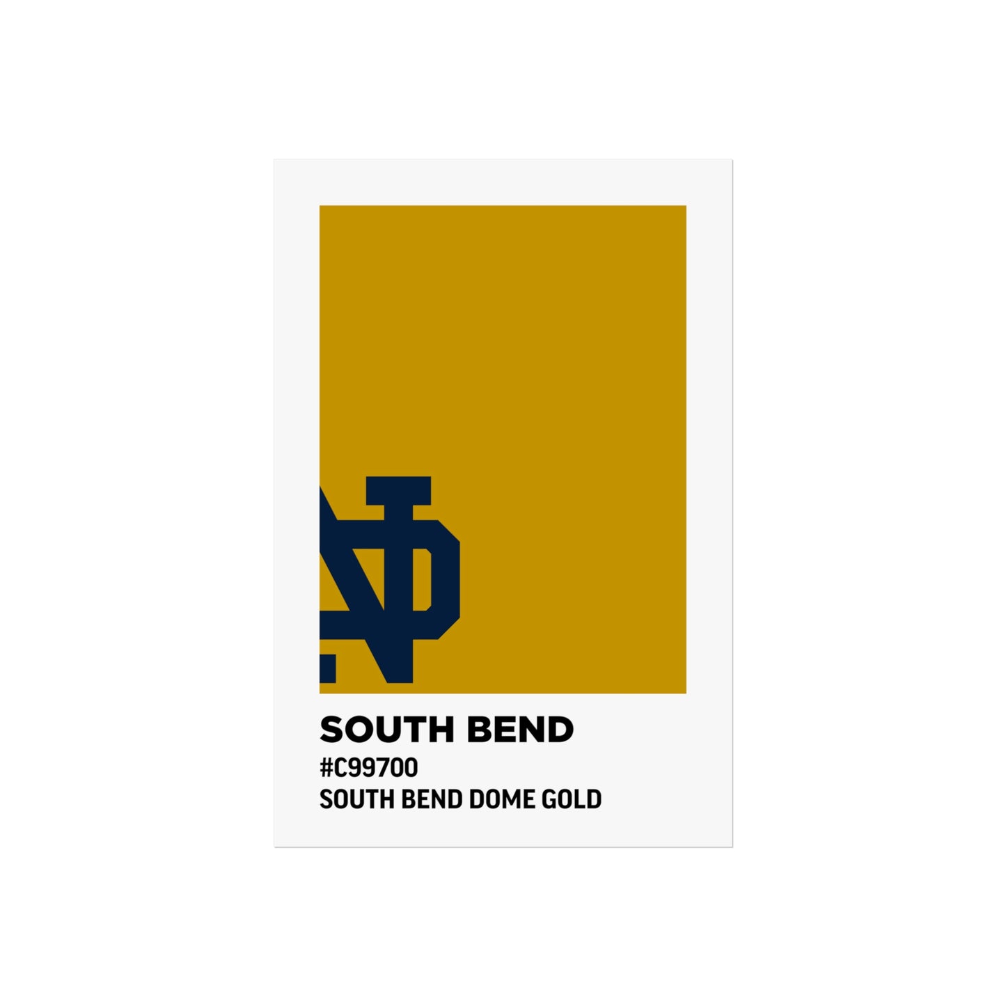 University of Notre Dame Team Paint Swatch - Logo - South Bend Dome Gold