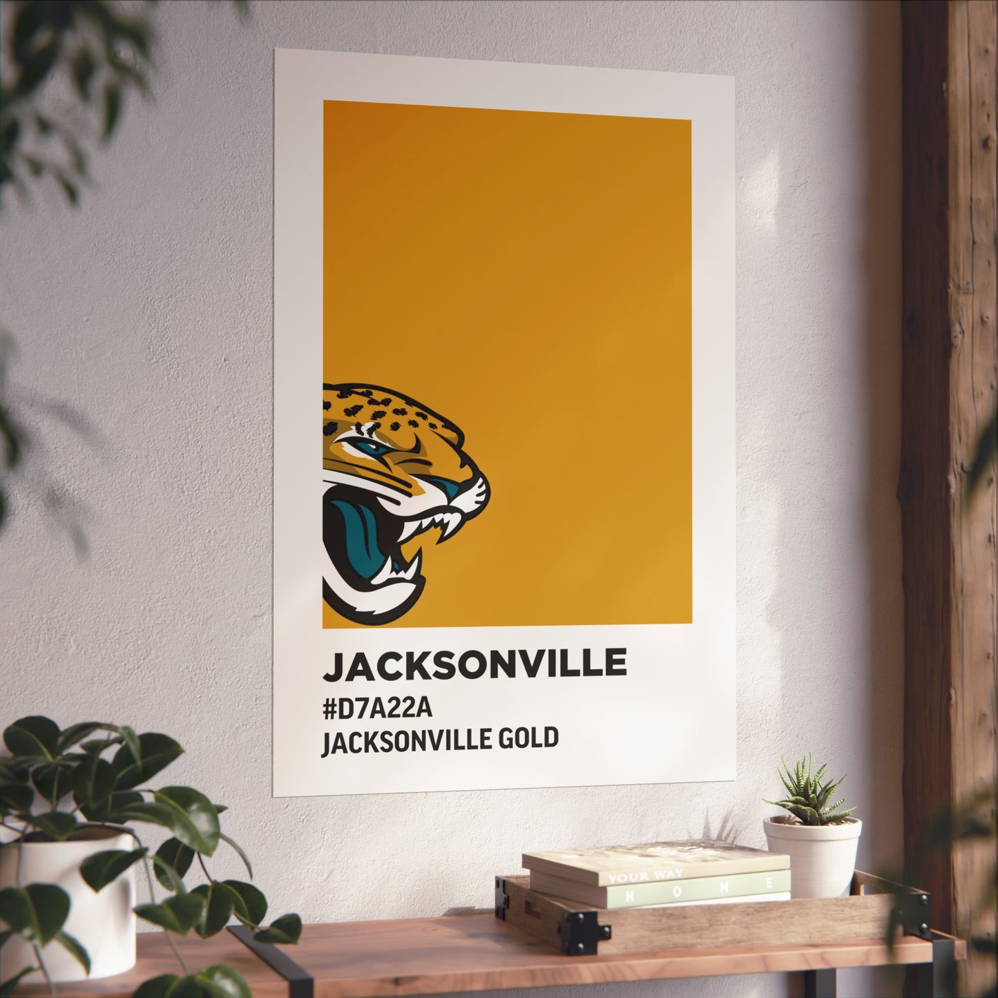 Jacksonville Professional Football Team Paint Swatch - Primary Logo Jacksonville Gold