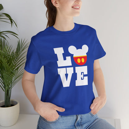 Love Mickey - White Unisex Jersey Short Sleeve Tee