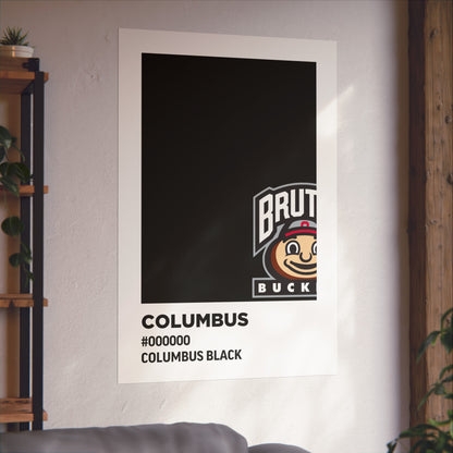 Ohio State University Team Paint Swatch - Brutus - Columbus Black