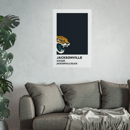 Jacksonville Professional Football Team Paint Swatch - Primary Logo Jacksonville Black