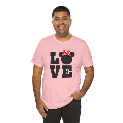 Love Minnie - Black Unisex Jersey Short Sleeve Tee