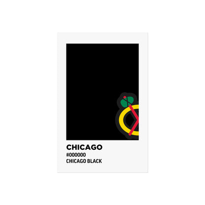 Chicago Professional Hockey Team Paint Swatch - Chicago Secondary Logo Black