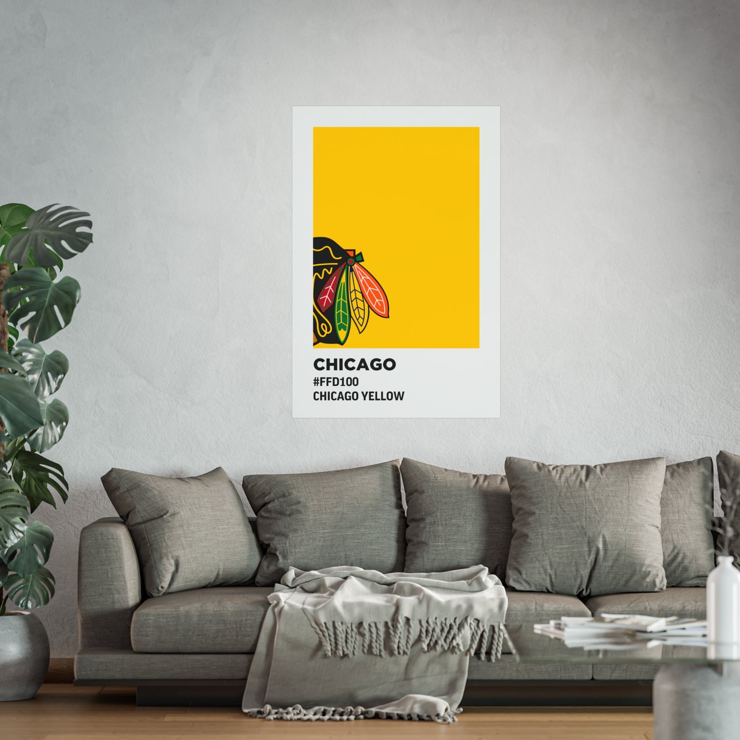 Chicago Professional Hockey Team Paint Swatch - Chicago Feathers Yellow